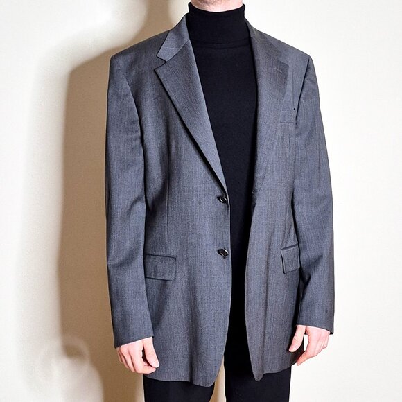 Prada Men’s Blazer — Grey 100% Virgin Wool, Made in Italy, Taglia 56 - Picture 10 of 16